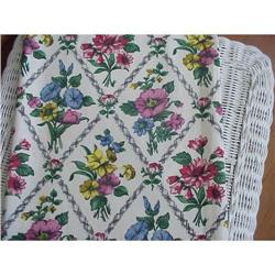 ROSES FLORAL BARKCLOTH PANEL SO CHIC  #1280848