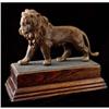 Image 1 : Bronze Lion Figurine on Wood Base #1287646