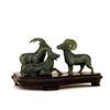 Image 1 : Chinese Jade Like Stone Carved 3 Goat Lamb #1287916