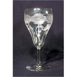 Dorflinger Kalana Engraved Wine Goblets 10 #1288032