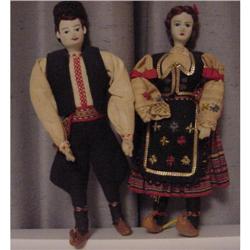 Doll Cloth Foreign Yugoslavia Couple 1940s #1288369