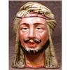 Image 1 : MAJOLICA Humidor FIGURAL Head TOBACCO Antique #1307246