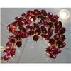 Image 1 : TRIFARI Purple Red RHINESTONE Pin VINTAGE #1307278