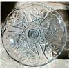 Image 1 : Pressed Glass PEDESTAL Cookie Plates ANTIQUE 2 #1307343