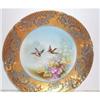 Image 1 : Hand Painted Red Bird Limoges Plate #1307603