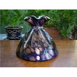 Amethyst Copper Dot Vase with applied bow #1307922