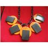 Image 1 : Geometric Dangle Tested Bakelite Boho Necklace #1308219