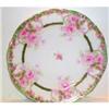 Image 1 : Rose German Plate with Green Trim #1312879