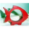 Image 1 : Red Bakelite Fish Shaped Napkin Ring #1312898