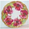 Image 1 : Hand Painted Limoges Poppy Decorated Plate #1312903