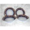 Image 1 : 4 SYRACUSE CHINA FLOW BLUE BOWLS - O.P.CO. #1313216