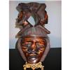 Image 1 : three Heads solid wood African Mask!  #1313270