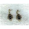 Image 1 : Earings. Victorian. Onyx. Circa 1900 #1313641