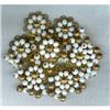 Image 1 : Brooch. Circa 1940. Large.Gold Colored &amp; #1313701