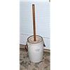 Image 1 : Crock- Butter Churn w/ wooden paddle #1314043