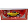 Image 1 : 1990 Coca Cola Die Cast Yellow Ford Roadster (box is 14")