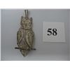Image 1 : VINTAGE FILIGREE SILVER OWL PIN / PENDANT - Marked on revers  950