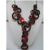 Image 2 : COSTUME JEWELLRY NECKLACE & EARRINGS - Chain 8 inches adjustable
