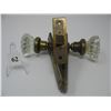Image 1 : GLASS DOORKNOB & Brass Face Plates & Hardware