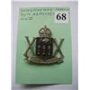 Image 1 : SASKATCHEWAN DRAGOONS - 20th ARMOURED CAP BADGE - One Lug missing - No Fastening Pin