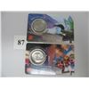 Image 2 : LOT OF 6 DIFFERENT - MILLENNIUM QUARTERS ATTACHED TO SPECIAL MINT PLASTIC CARD