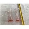 Image 2 : 2 small pink glass vases