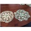 Image 2 : Vintage hand crochet doilies, large one needs repair