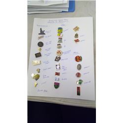 Lapel pins collectibles provinces and misc..