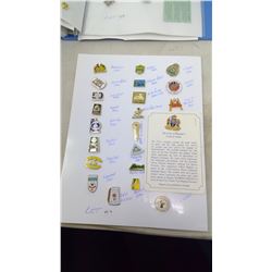 Lapel pins, mostly Sask related