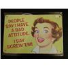 Image 1 : Attitude Tin Sign