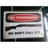 Image 1 : No Trespassing Sign