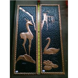 2 Copper Decorative Signs