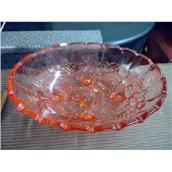 Antique Glass Red Dish