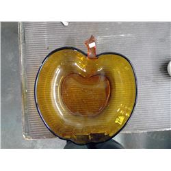 Antique Glass Apple Bowl