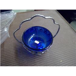 Blue Glass Dish