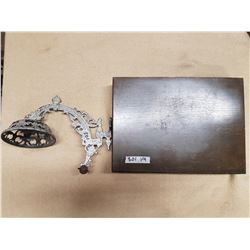 Antique Lamp Hanger & Cutlery Box