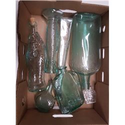 Lot of Vintage Glass Bottles Etc.