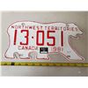 Image 1 : 1981 Northwest territories license plate