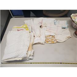 large lot of table cloths, runners, doilies etc.
