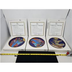 3 Christmas Plates with Certificate of Authenticity (Made in Germany by Hutschenreuther)