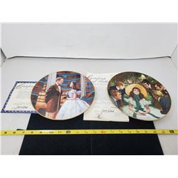 2 Gone with the Wind Plates with Certificate of Authenticity