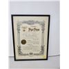 Image 1 : Odd Fellows Masonic Certificate, Framed (1950's) 16"x12"