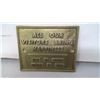 Image 1 : Vintage Brass Plaque