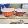 Image 1 : 2 vintage PYREX bowls, wheat pattern - oven & microwave safe
