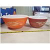 Image 2 : 2 vintage PYREX bowls, wheat pattern - oven & microwave safe