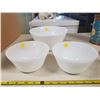 Image 3 : Set of 3 Federal oven ware milk glass bowls