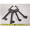 Image 1 : Set of cast iron keys on ring