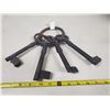 Image 3 : Set of cast iron keys on ring