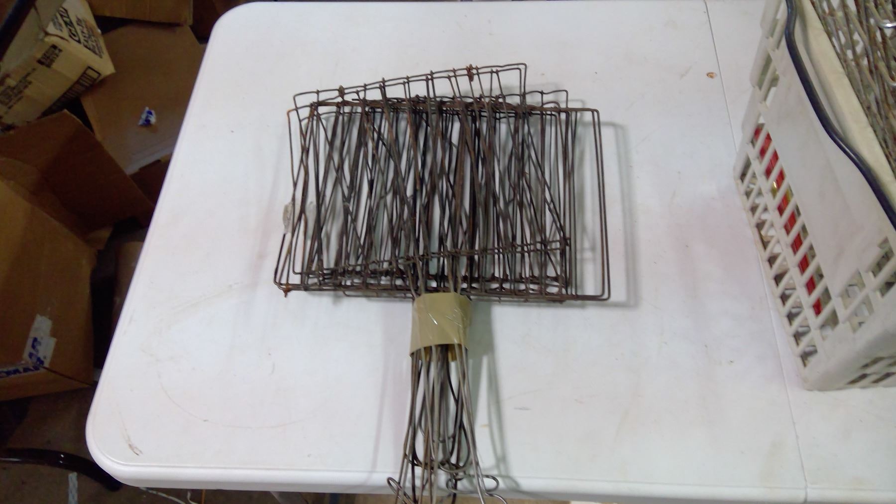Cooker Metal Rack Lot of Wire Camp Cookers & Metal Rack in Bin