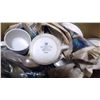 Image 3 : Box of Dishes (bowls, cups, plates) & Cutlery